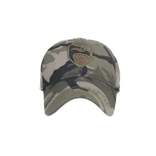 Pentagram embroidered camouflage baseball cap