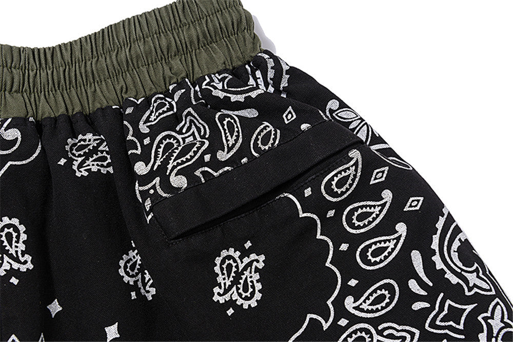 Tristan Ford | Men's Cotton Cashew Flower Patchwork Shorts