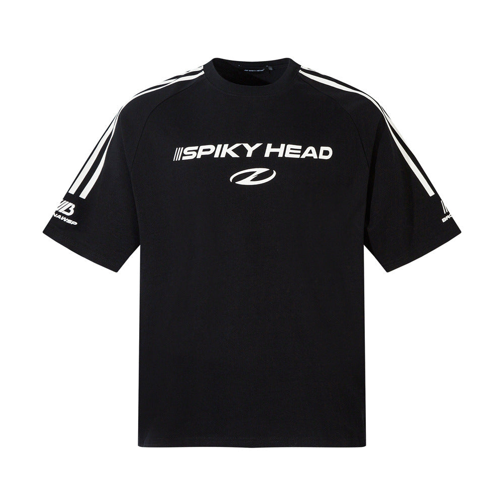 Letter Printed Cotton Short-sleeved T-shirt For Men