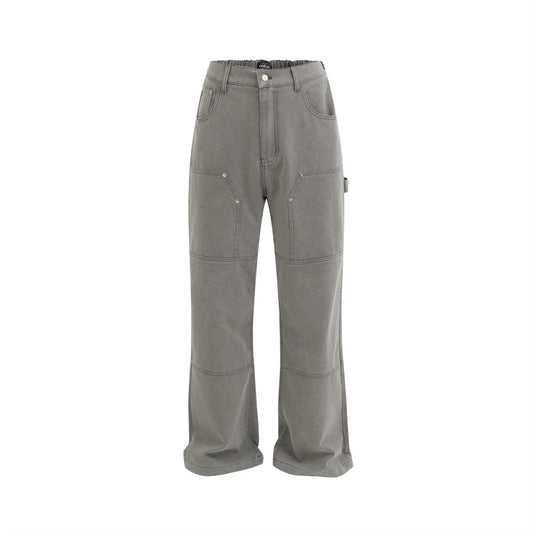 Punk Tooling Denim Logging Pants Men