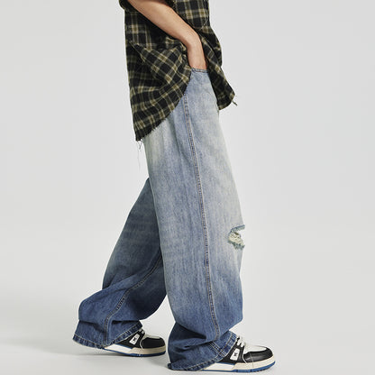 Fashion Men Loose Cool Straight-leg Pants