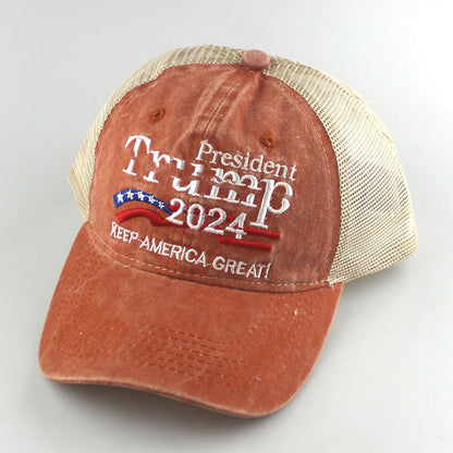 American Election Hat Washed Old Truck Driver Peaked Cap Sichuan Puwang Baseball Cap