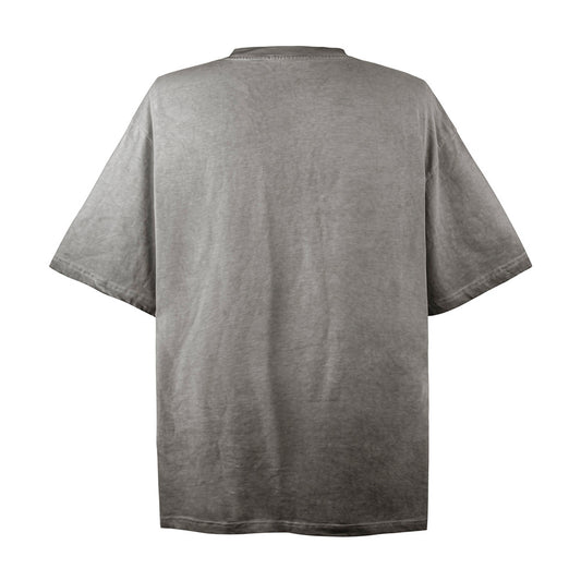 Cartoon Print Gradient Tie-dye T-shirt Men