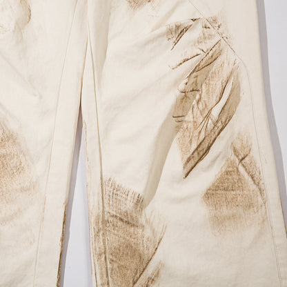 Dirty Painting Loose Casual Long Pants Men