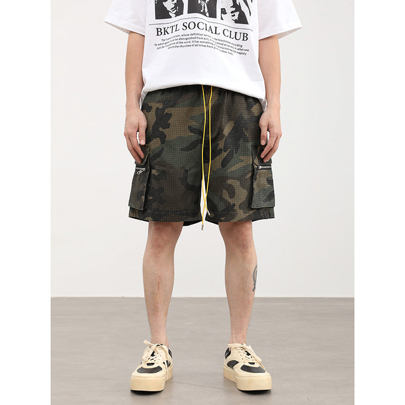 Three-dimensional Multi-pocket Workwear American Shorts Men