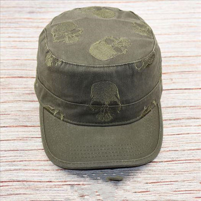 Men's vintage flat cap embroidered hat