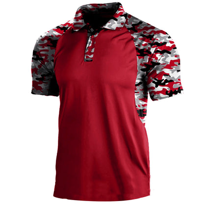 Polo Shirt Lapel Zipper Short-sleeved T-shirt Men