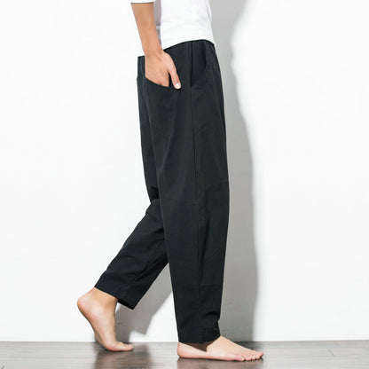 Chinese Cotton Harem Pants Plus Size Men Bloomers Fat Carrot Pants