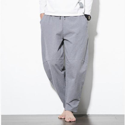 Chinese Cotton Harem Pants Plus Size Men Bloomers Fat Carrot Pants