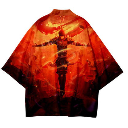 The Great Sage Of Heaven Printed T-Shirt Country Tide Road Robe Summer Sun Protection Clothes Men And Women Lovers Cardigan Jacket Kimono National Style
