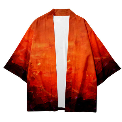 The Great Sage Of Heaven Printed T-Shirt Country Tide Road Robe Summer Sun Protection Clothes Men And Women Lovers Cardigan Jacket Kimono National Style