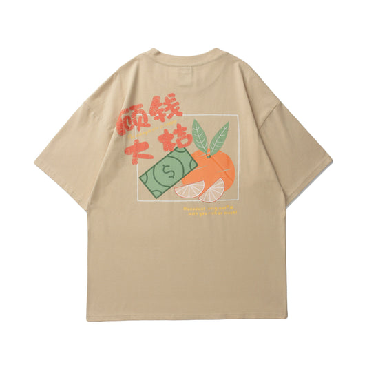 Zorohom Tide Brand Net Red Gu Qian Daju Printing Couple Short-Sleeved T-Shirt Men And Women Loose Trend Summer Compassionate