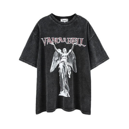 Statue Printed Short-sleeved T-shirt Men