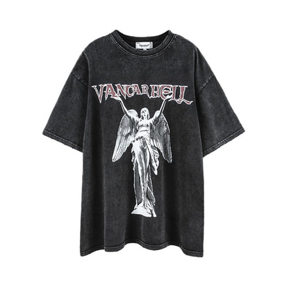 Statue Printed Short-sleeved T-shirt Men