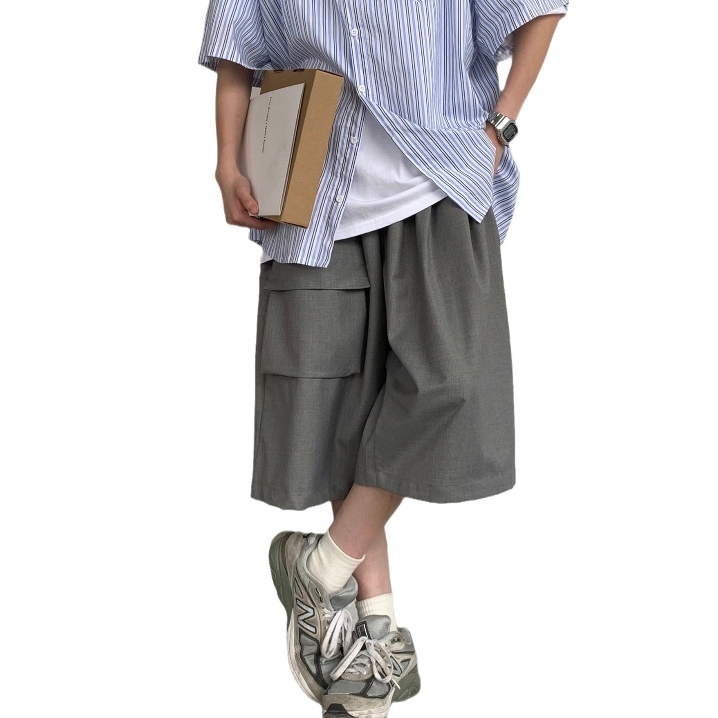 Japanese Retro Simple Casual Shorts Men