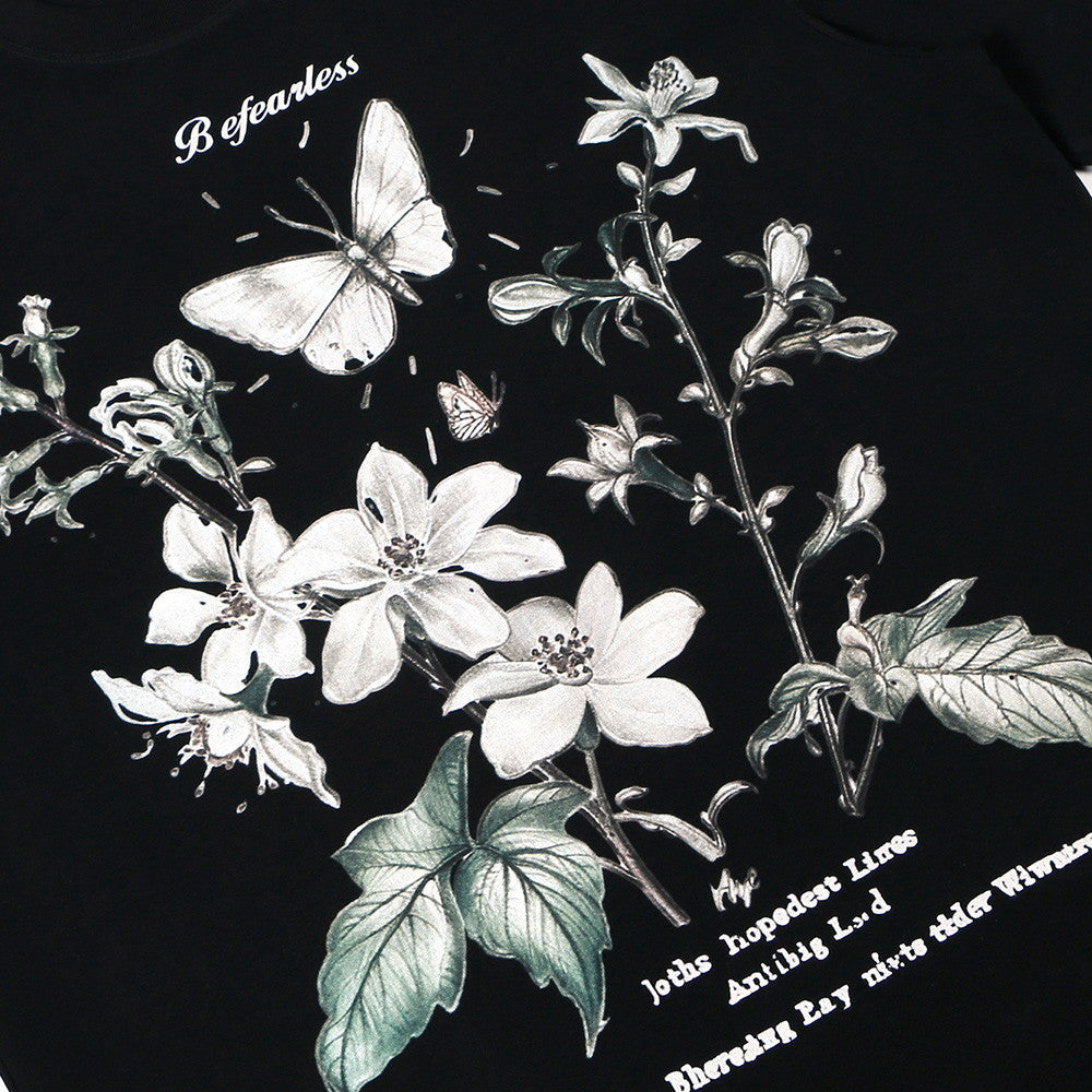 Butterfly Lily Printed Short-sleeved T-shirt For Men