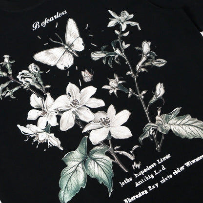 Butterfly Lily Printed Short-sleeved T-shirt For Men