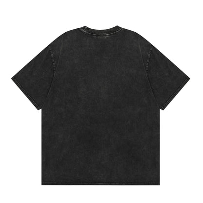 American Street Vintage Flame Skull T-shirt Men