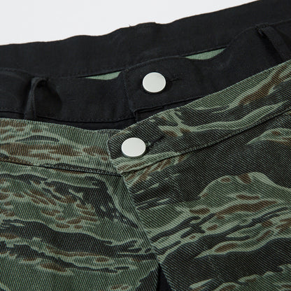 Camouflage Tiger Pattern Loose Shorts Men