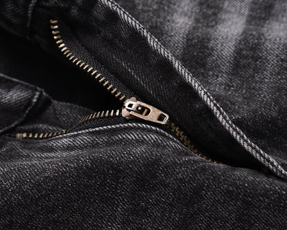 Three-dimensional Cutting Loose Baggy Ripped Cat Beard Bootleg Pants Men And Women