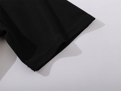 Spider Letter Print Short-sleeve Polo Shirt Men