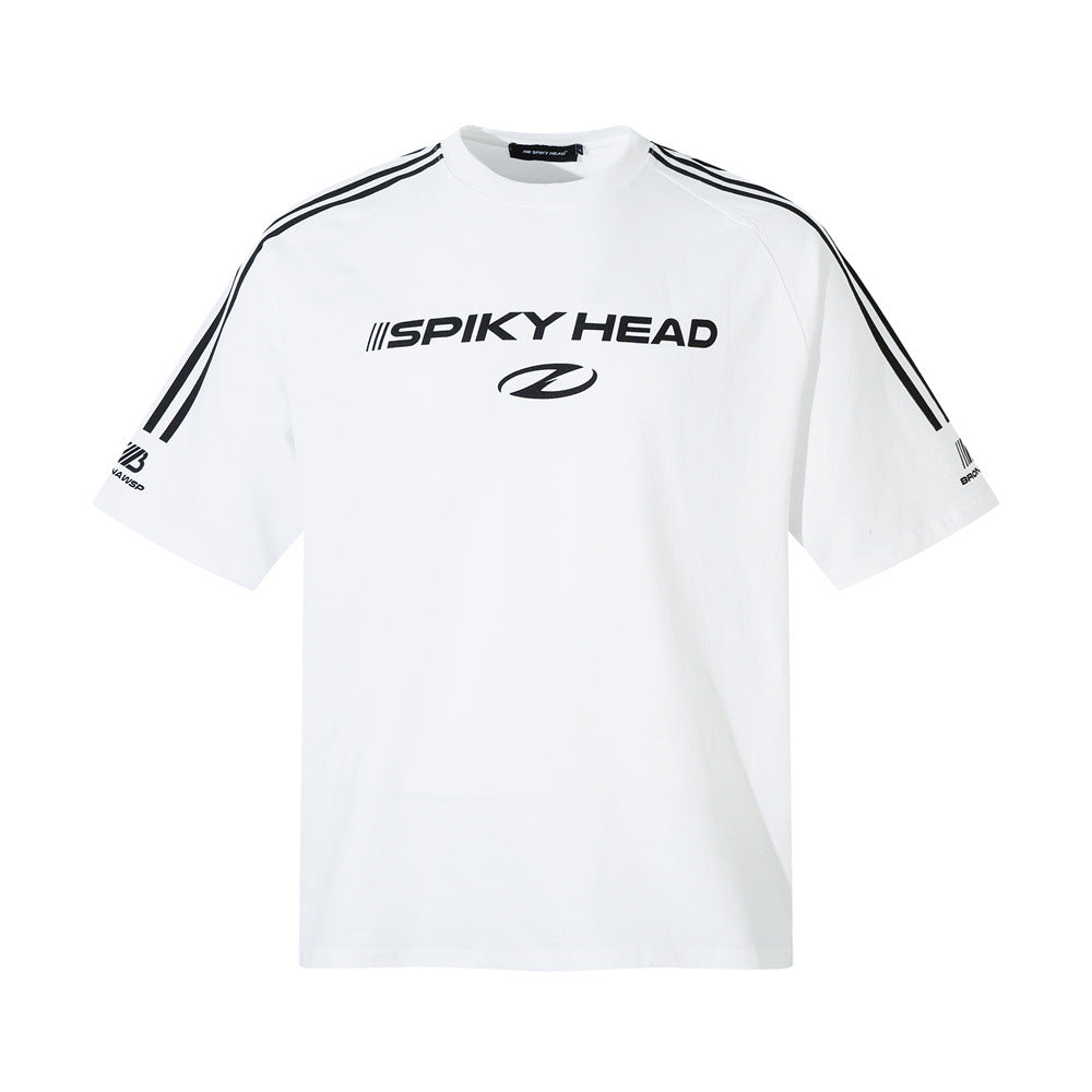 Letter Printed Cotton Short-sleeved T-shirt For Men