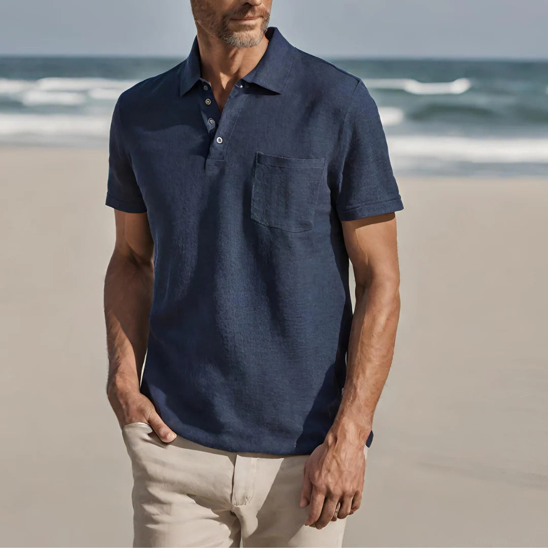 Ins Summer V-neck Polo Shirt Button Short-sleeved Tops