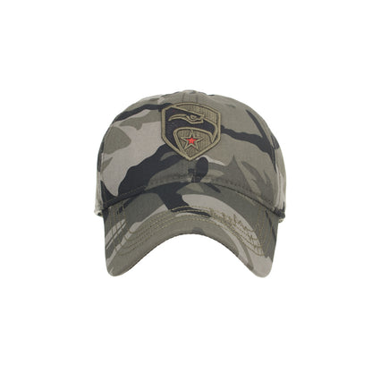Pentagram embroidered camouflage baseball cap