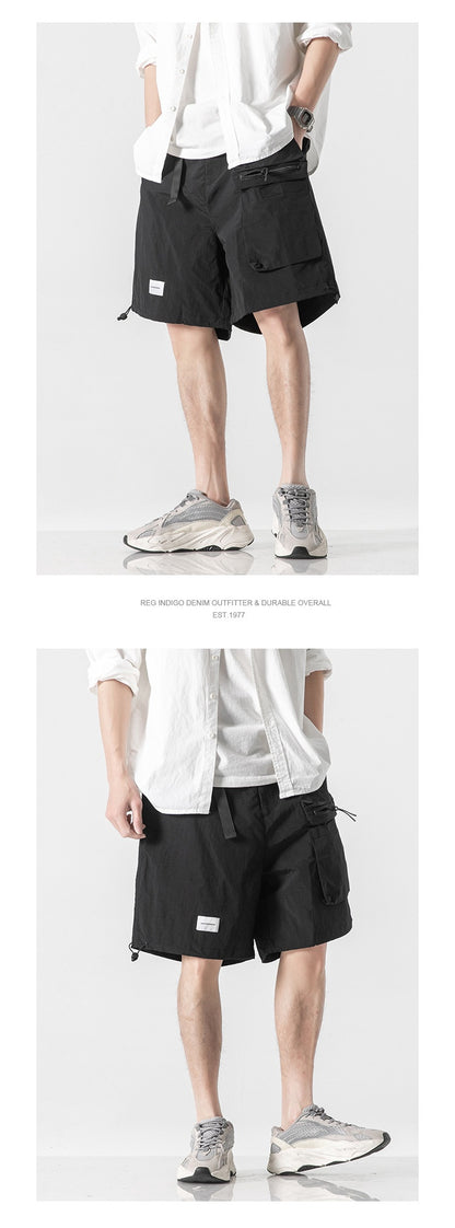 Summer New Big Workwear With Pocket Shorts Men