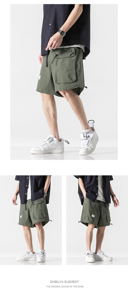 Summer New Big Workwear With Pocket Shorts Men