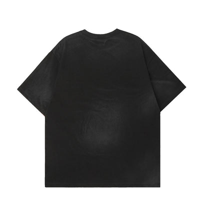 Dark Bat Letter Printed T-shirt For Men
