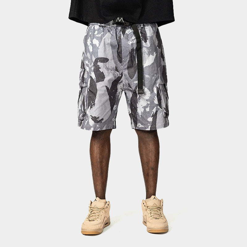 Camouflage Shorts For Men Overalls Loose Trendy Casual
