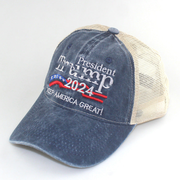 American Election Hat Washed Old Truck Driver Peaked Cap Sichuan Puwang Baseball Cap
