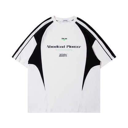 Contrast Color Sports Short-sleeved T-shirt Men