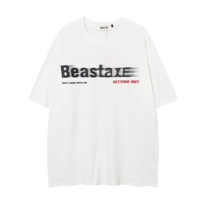 Street Fashion Printed Letter Cotton T-shirt For Men