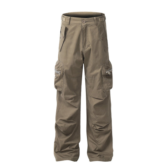 Multi-pocket Pleated Workwear Casual Pants Men