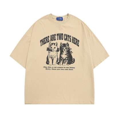 Summer Cotton Short Sleeve T-shirt Men