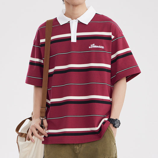Summer Fashion Retro Polo Shirt Men