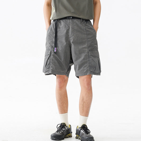 With Belt Tooling Large Pocket Shorts For Men