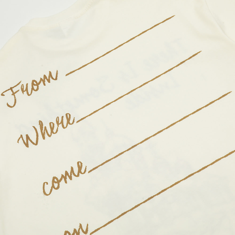Abstract Castle Printed Short-sleeved T-shirt For Men