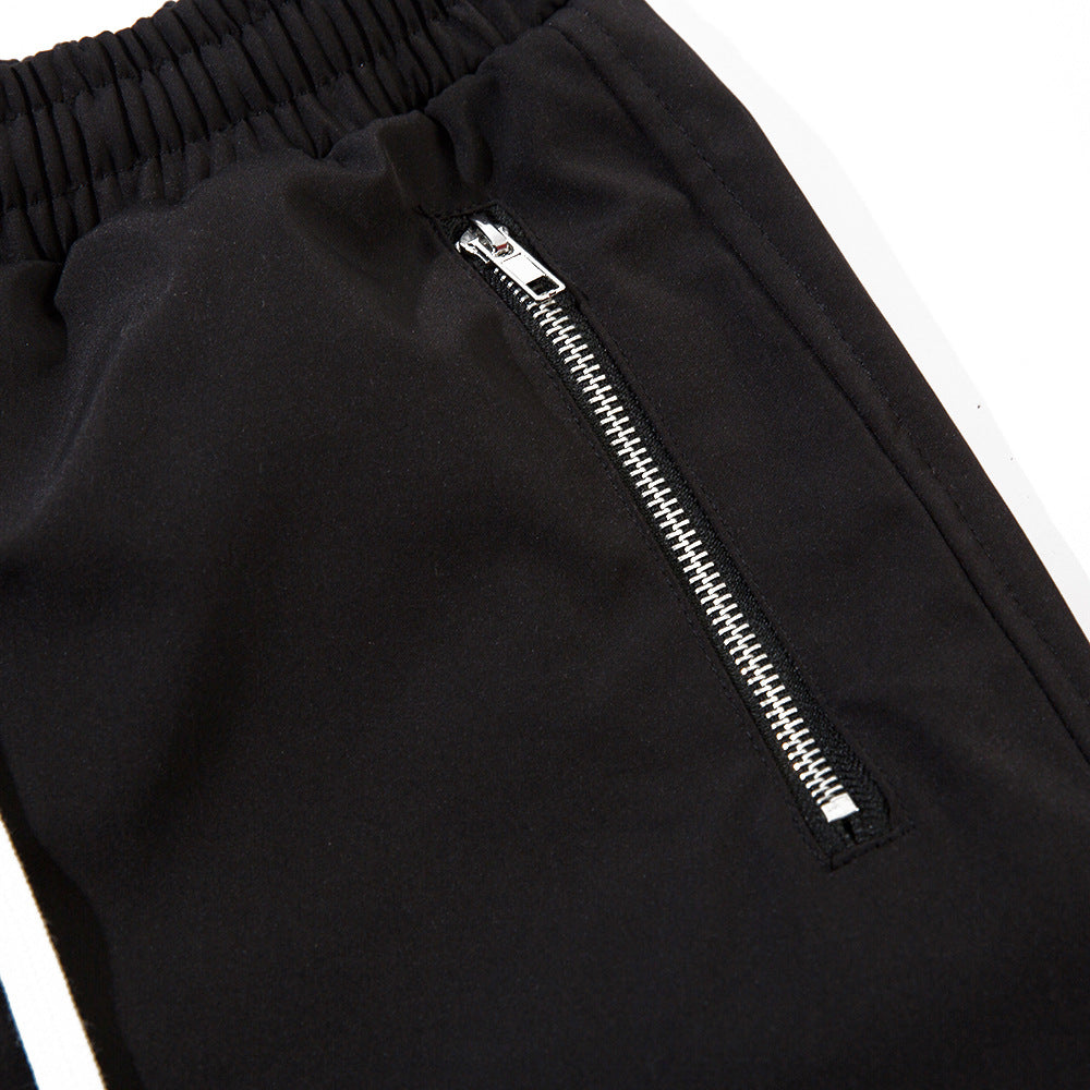 Functional Pocket Zipper Straight Shorts Men