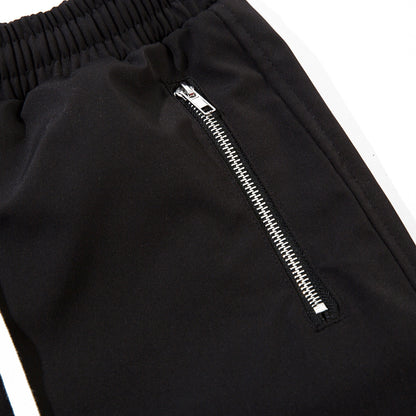 Functional Pocket Zipper Straight Shorts Men