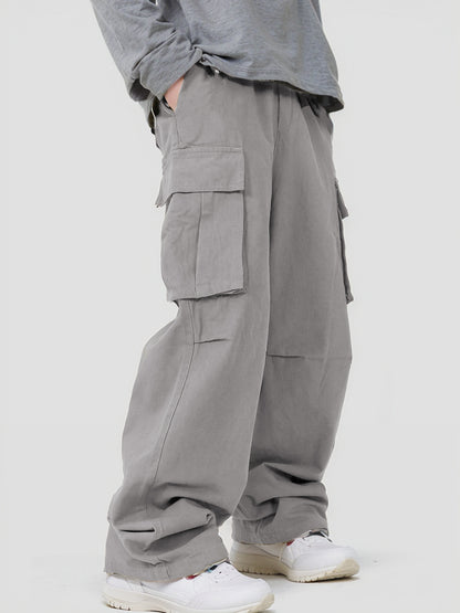 Loose Straight Track Pants Men