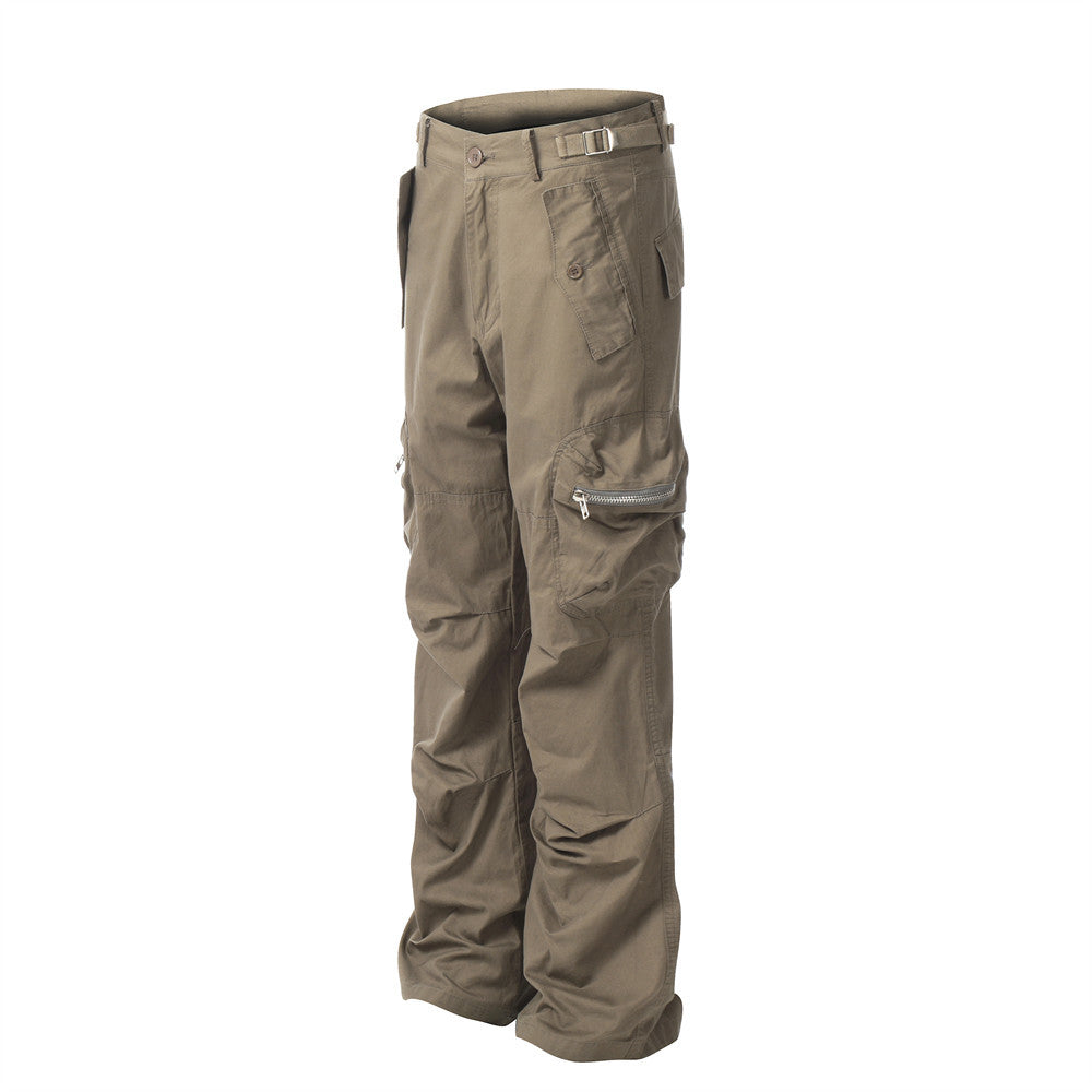 Multi-pocket Pleated Workwear Casual Pants Men