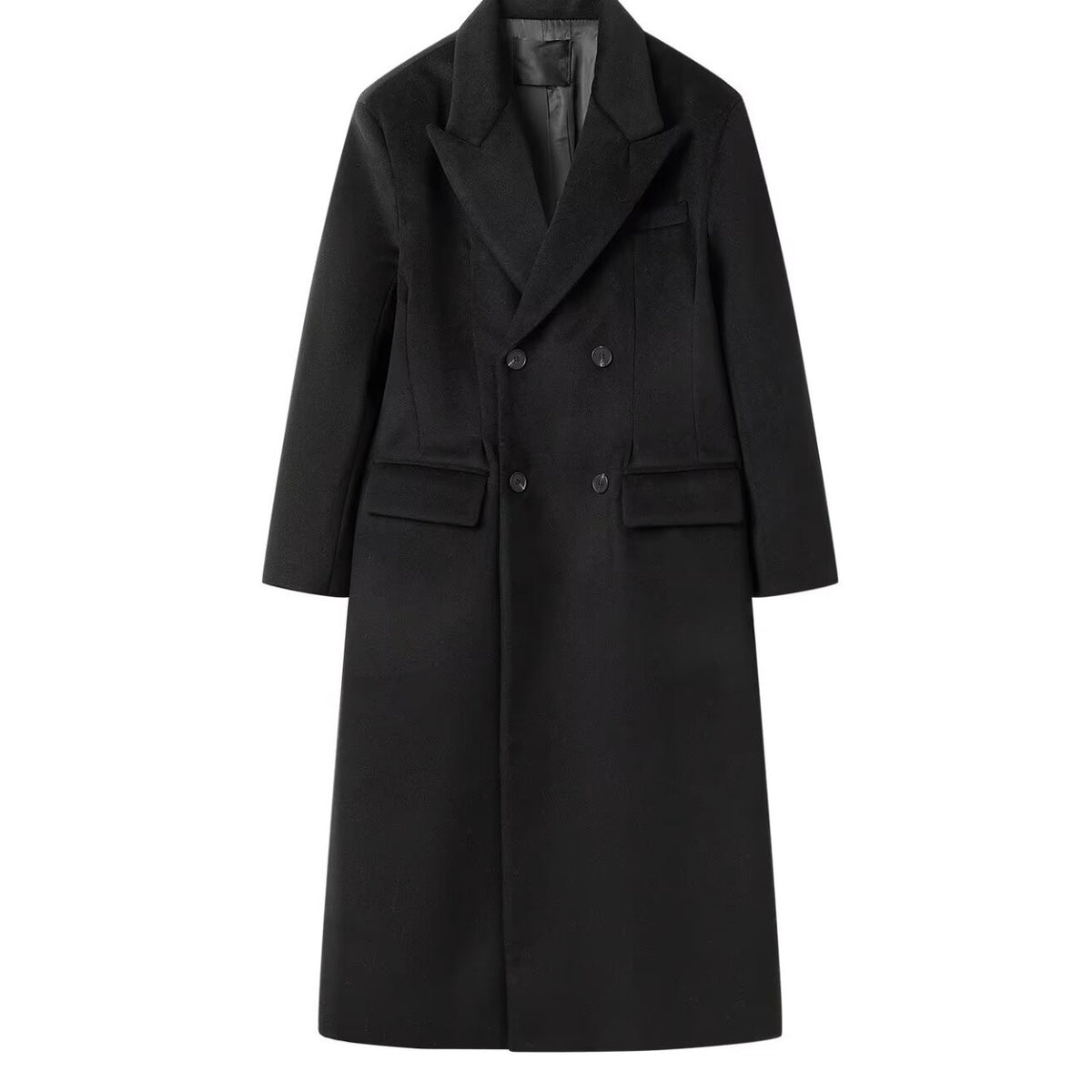 Tristan Ford | Black Extended British-Style Trench Coat