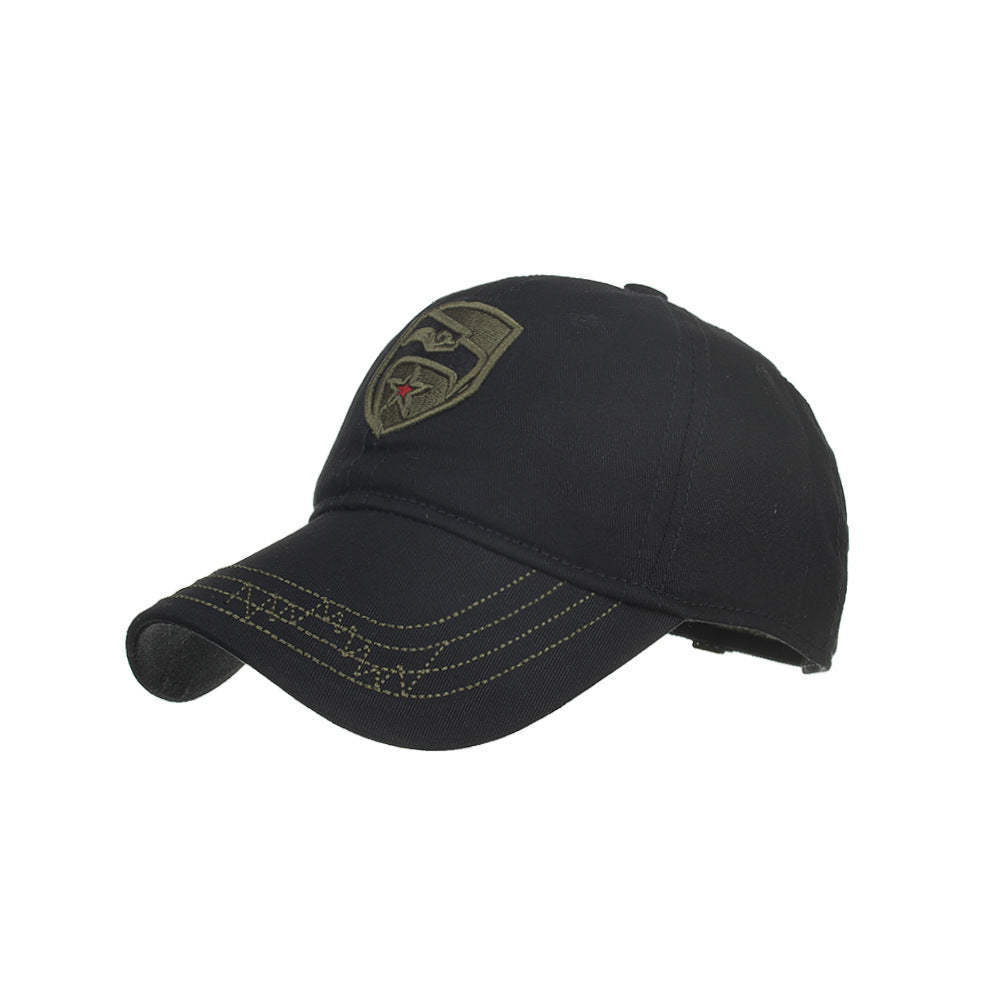Pentagram embroidered camouflage baseball cap
