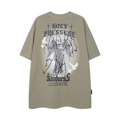 Statue Printed Short-sleeved T-shirt Men