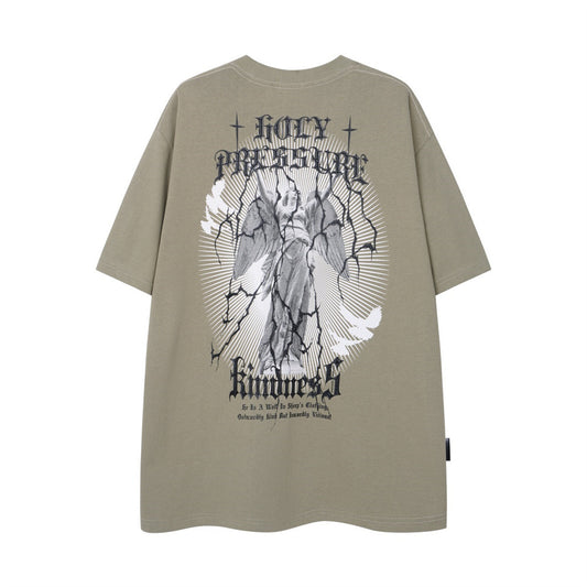 Statue Printed Short-sleeved T-shirt Men