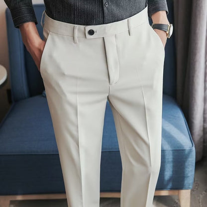 SpringAutumn Cropped Casual Pants For Men