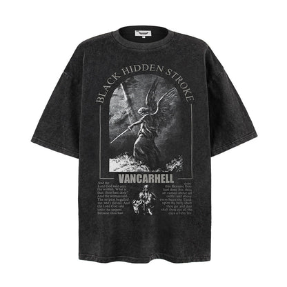 Fashion Angel Printed Short-sleeved T-shirt Men